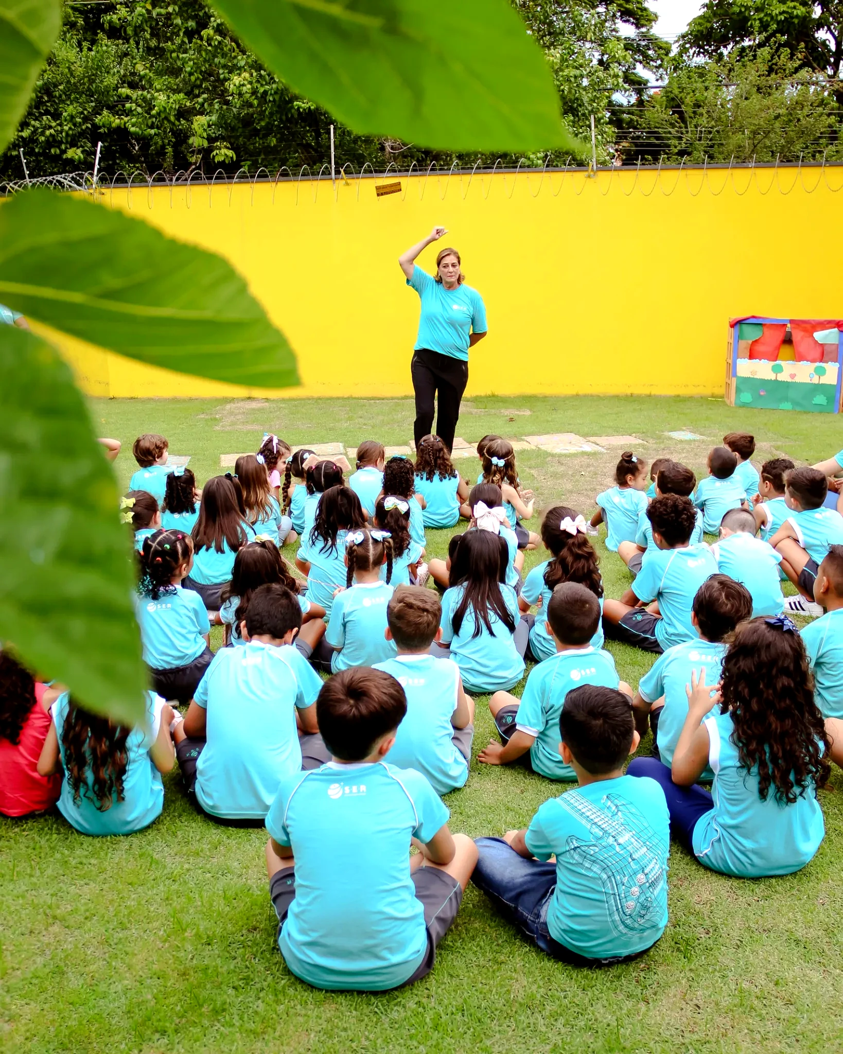 Atividade coletiva ao ar livre