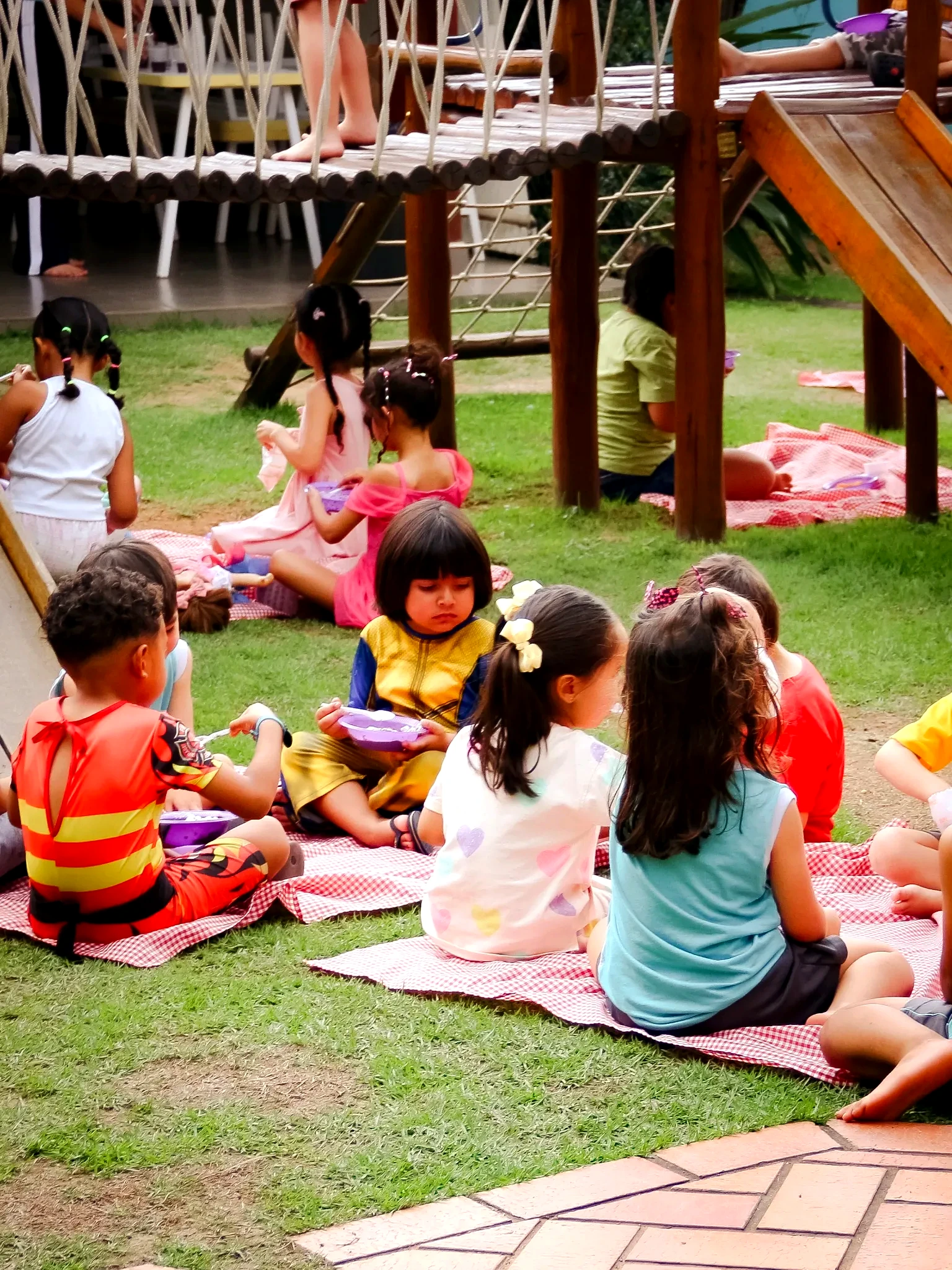 Momento de convivência entre alunos