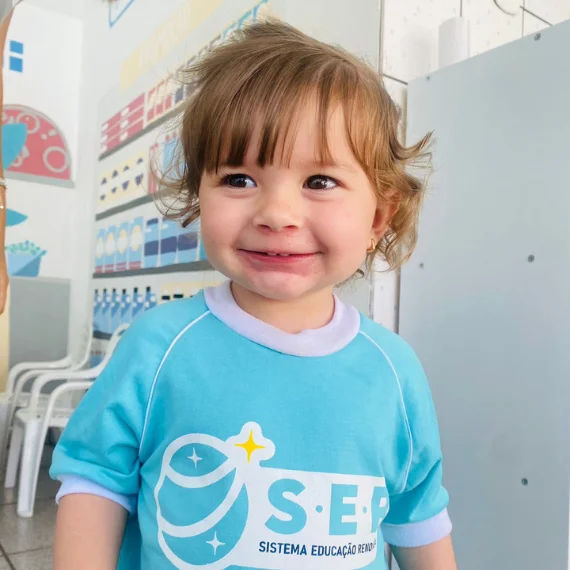 Estudante da Berçário na Escola S.E.R.